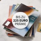 Frauenmagazine im Praemienabo beim Leserservice - Magazinstapel mit Gutscheinkarten