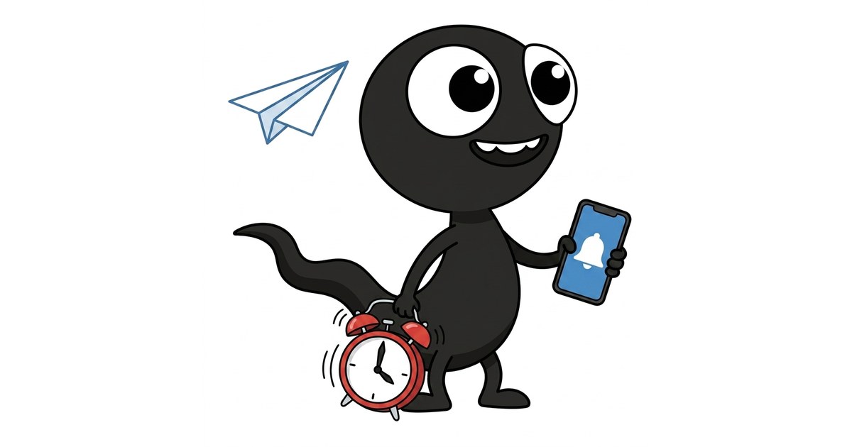 MonsterDealz-Monster mit Wecker, Smartphone und Benachrichtigungs-Glocke – Apps, Deal-Alarm und Newsletter