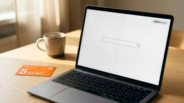 microsoft rewards amazon gutschein Microsoft Rewards Punkte gegen Amazon-Gutschein einlösen: Laptop mit Suchmaschine und 5-Euro-Geschenkkarte