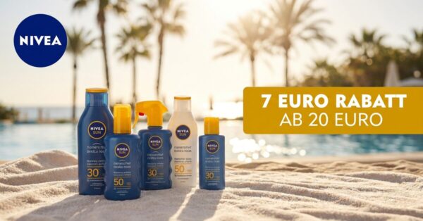 NIVEA SUN Sonnenschutz Aktion – 7 Euro Rabatt ab 20 Euro Warenwert