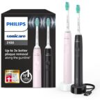 Philips Sonicare 3100 elektrische Schallzahnbürste 2er-Pack Sugar Rose und Schwarz HX3675/15