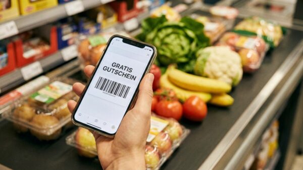 produkttester rewe gutschein REWE Produkttest Gutschein auf dem Smartphone an der Kasse