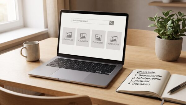 scam pruefen Bildersuche am Laptop zur PrĂĽfung eines Profilfotos