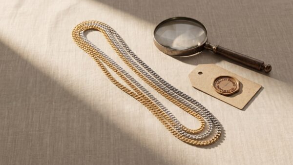 Ketten aus Gold, Silber und Edelstahl im Materialvergleich