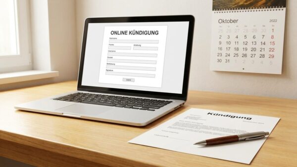 sky kuendigen kuendigung Laptop mit Online-Formular und Kündigungsschreiben – Sky kündigen