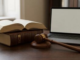 BGB Gesetzbuch und Richterhammer Urteil Sky Kuendigungsbutton