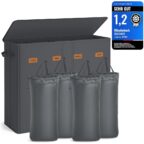 SONGMICS Waeschekorb 210L 4 Faecher dunkelgrau