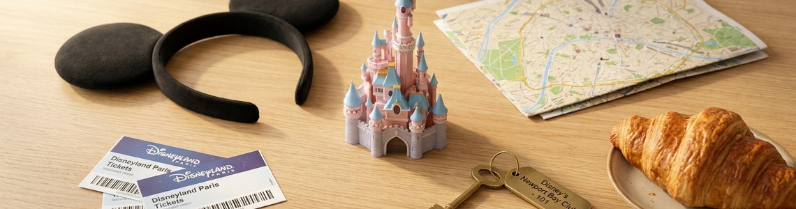 Travelcircus Disneyland Paris Paket – Tickets, Maus-Ohren, Schloss und Paris-Karte
