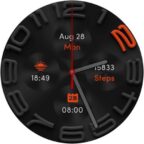 W6 Dark Style Wear OS Watchface