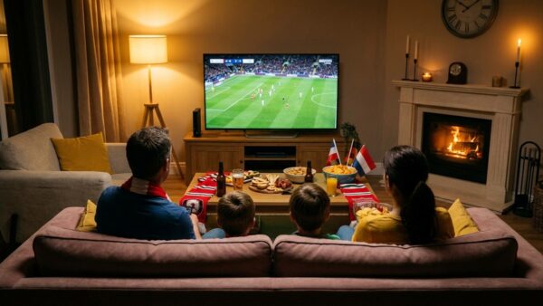 WM 2026 im Free-TV schauen – Familie vor dem Fernseher