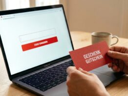 wunschgutschein einloesen anleitung Wunschgutschein einlösen am Laptop mit Gutscheinkarte und Code-Eingabe