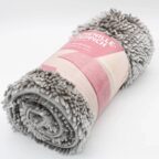 XXL Chenille Badematte 140 x 80 cm Hochflor grau