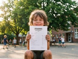 Zeugnisaktionen 2026 Kind mit Schulzeugnis