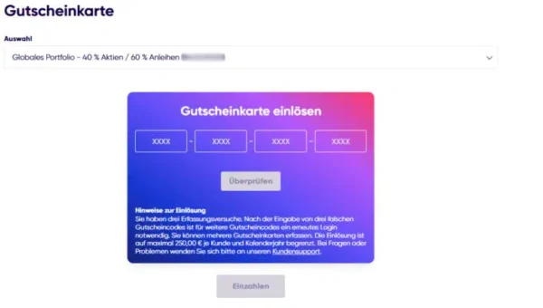 Gutscheinkarte im DEtail Gutscheinkarte im DEtail