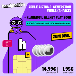 Week 32 Apple AirTag 2. Generation Weiss 4 Pack Telekom 500x500 Week 32 Apple AirTag 2. Generation Weiss 4 Pack Telekom 500x500