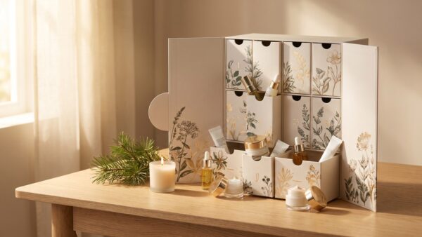 Beauty-Adventskalender für Frauen mit Pflegeprodukten und Kosmetik