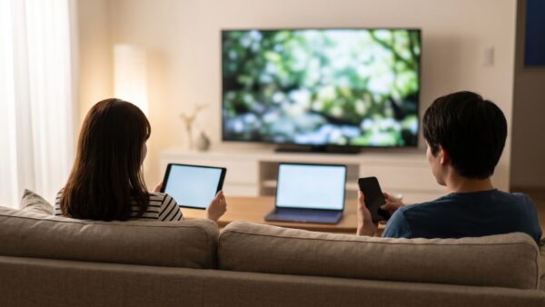 agentD internetgeschwindigkeit bedarf Wohnzimmer mit mehreren Personen, die gleichzeitig streamen und surfen — Internetgeschwindigkeit nach Haushaltsgröße