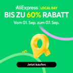 AliExpress Local Day: bis zu 60% Rabatt vom 1. bis 7. September