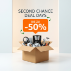 Amazon Second Chance Deal Days 2026 – bis zu 50 Prozent Rabatt auf Retourenkauf und Renewed