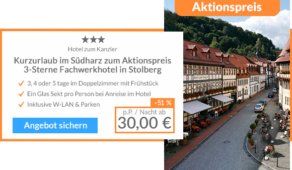 animod hotel zum kanzler stolberg Hotel zum Kanzler Stolberg Südharz Angebot bei Animod