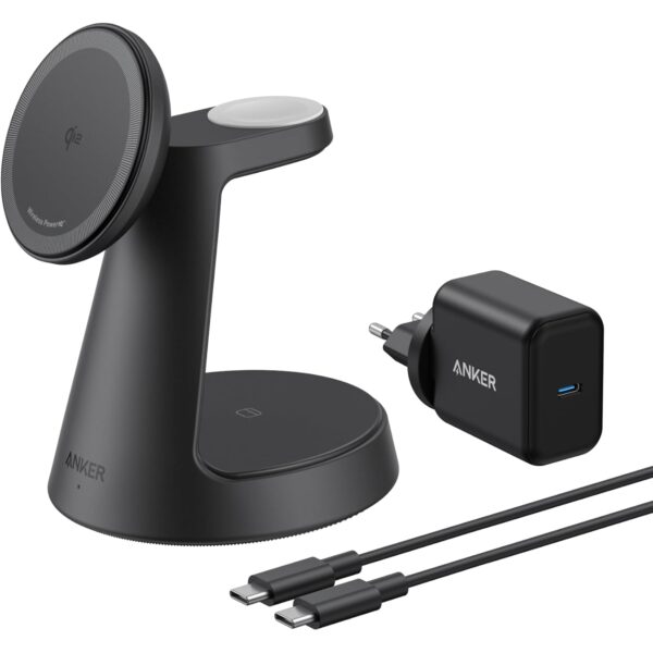 anker maggo 3 in 1 ladestation qi2 Anker MagGo 3-in-1 Ladestation Qi2 15W MagSafe kompatibel