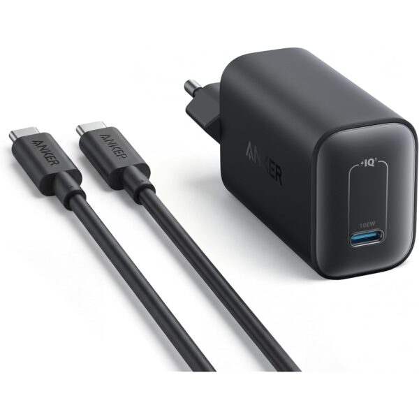 anker nano 100w usb c ladegeraet Anker Nano 100W USB-C Ladegerät, Laptop Netzteil inkl. 1,8m USB-C Kabel, Schwarz