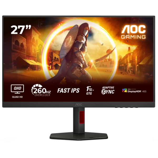AOC Q27G4ZR 27 Zoll WQHD Gaming-Monitor mit Fast IPS, 240 Hz und DisplayHDR 400