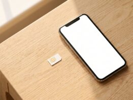 Smartphone mit leerer Browserseite trotz eingelegter SIM-Karte