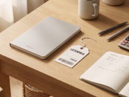 apple sparen bild 1 Warum Apple den Listenpreis nie senkt: Notebook mit Preisschild auf dem Schreibtisch