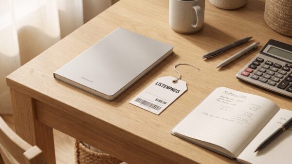 apple sparen bild 1 Warum Apple den Listenpreis nie senkt: Notebook mit Preisschild auf dem Schreibtisch