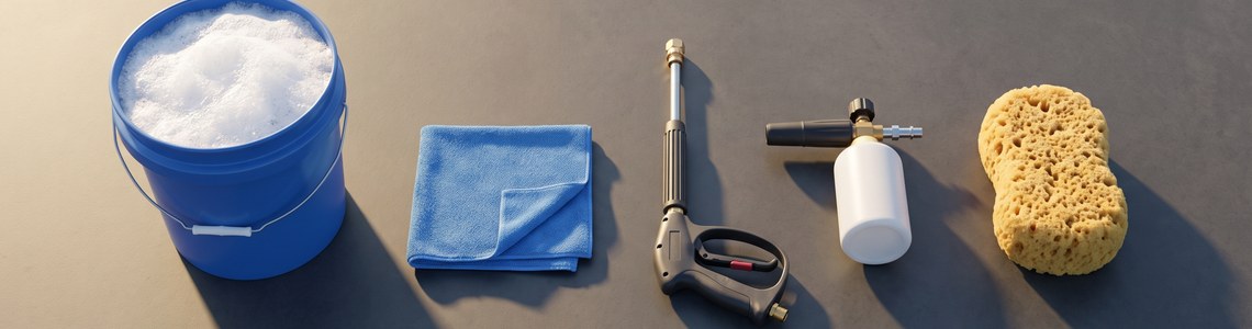 Autowäsche Zubehör Eimer Mikrofasertuch Hochdruckpistole