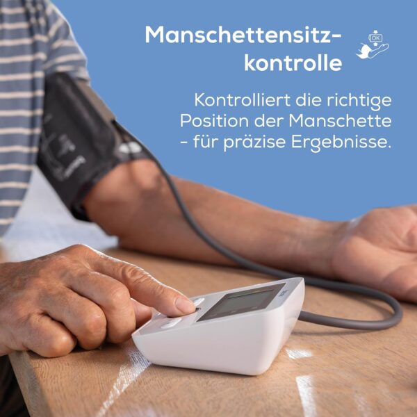 beurer bm 27 manschettensitzkontrolle Beurer BM 27 Manschettensitzkontrolle am Oberarm