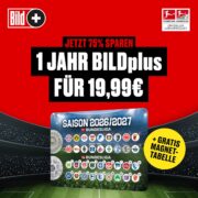 ⚽ BILDplus Jahresabo für 19,99€ (statt 79,99€) + GRATIS Bundesliga-Magnettabelle!