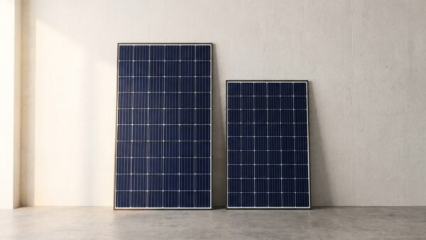 bkw watt module vergleich Zwei Solarmodule unterschiedlicher Leistung im Groessenvergleich
