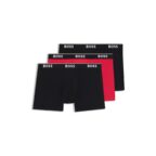 BOSS 3P Power Dreierpack Boxershorts aus Stretch-Baumwolle mit Logo-Bund