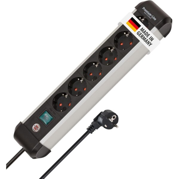 brennenstuhl premium alu line steckdosenleiste 6 fach Brennenstuhl Premium-Alu-Line Steckdosenleiste 6-Fach, 3m Steckdosenleiste neue Version