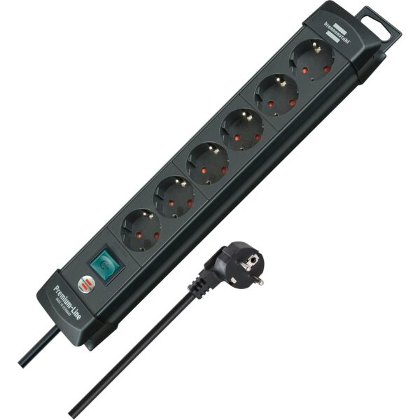 brennenstuhl premium line steckdosenleiste 6 fach Brennenstuhl Premium-Line Steckdosenleiste 6-fach für die Wandmontage, 3m, schwarz