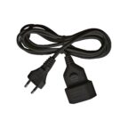 Brennenstuhl Kunststoff-Verlängerungskabel für den Innenbereich, 3m Kabel, mit Euro-Stecker und Kupplung, schwarz