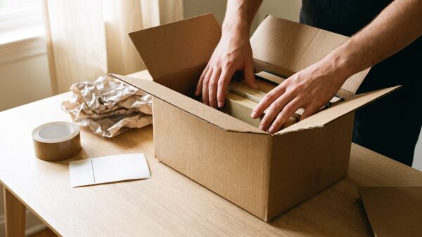 buecher verkaufen versand BĂŒcher fĂŒr den Versand in einen Karton packen