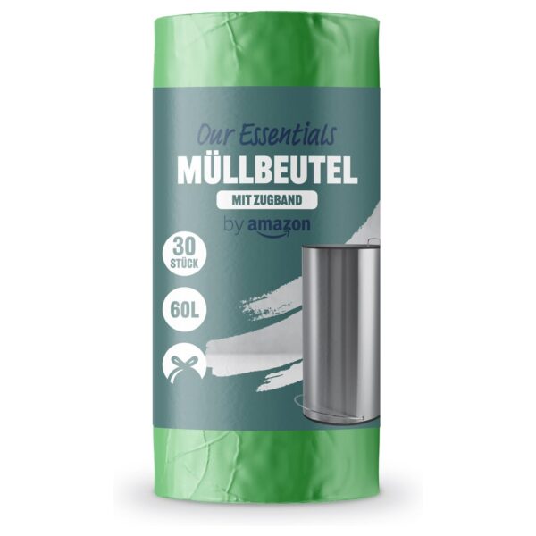 by Amazon Müllbeutel 30 x 60L mit Zugband