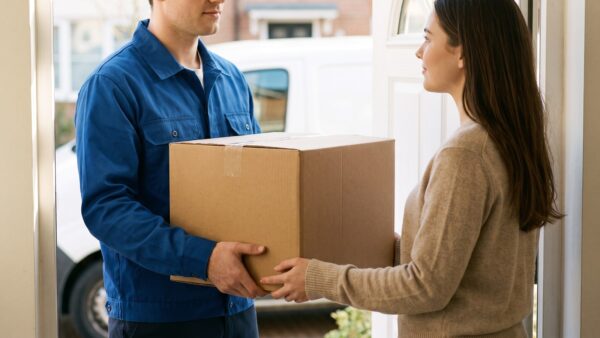 Paketlieferung an der Haustür als Teil der Coolblue Versandkosten