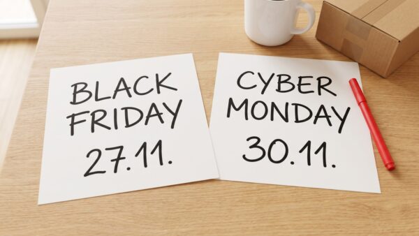 cyber monday oder black friday termine Cyber Monday oder Black Friday Kalender mit 27. und 30. November 2026 markiert