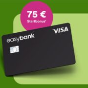 💸 easybank Visa Kreditkarte mit 75€ Bonus - eine der besten Kreditkarten