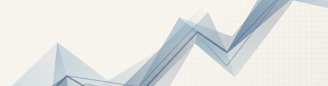 Abstrakte Kursgrafik auf hellem Grund