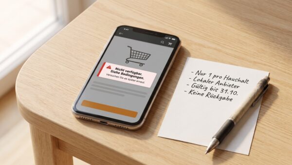 Warum ein flaconi Rabattcode abgelehnt wird