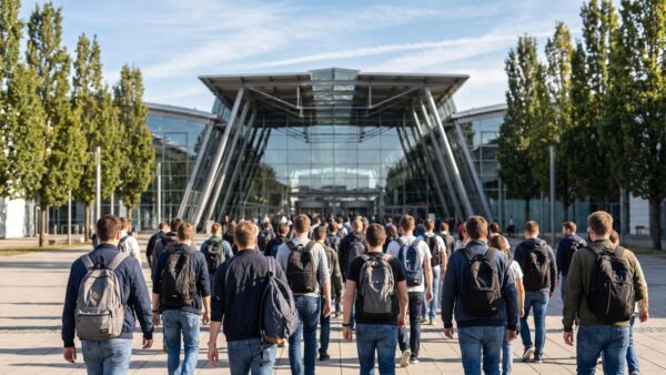 Besucher am Eingang der gamescom 2026 in Köln