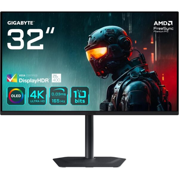 gigabyte mo32u oled 4k gaming monitor Gigabyte MO32U 31,5 Zoll OLED 4K UHD Gaming Monitor – 3840 x 2160, 165 Hz, 0,03 ms