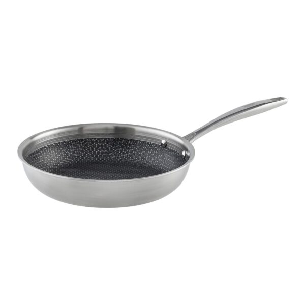 Gourmesto Wokpfanne Silver Line 30 cm aus Edelstahl mit Antihaftbeschichtung