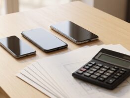 Handyversicherung Preise 2026 im Vergleich auf einem Schreibtisch
