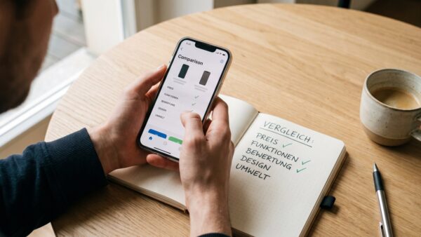 handyvertrag auswahl Vergleich von Handyvertrag-Angeboten auf Smartphone und Notizblock